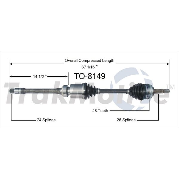 Surtrack Axle Cv Axle Shaft, To-8149 TO-8149 - main